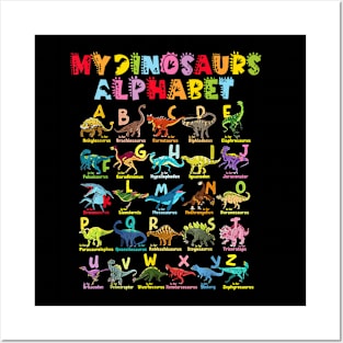 Dinosaurs Alphabet A-Z ABC Dino Identification Posters and Art